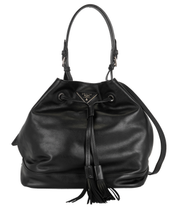 Bucket Bag, Leather, Black, MII, S/CL/DB, 2*